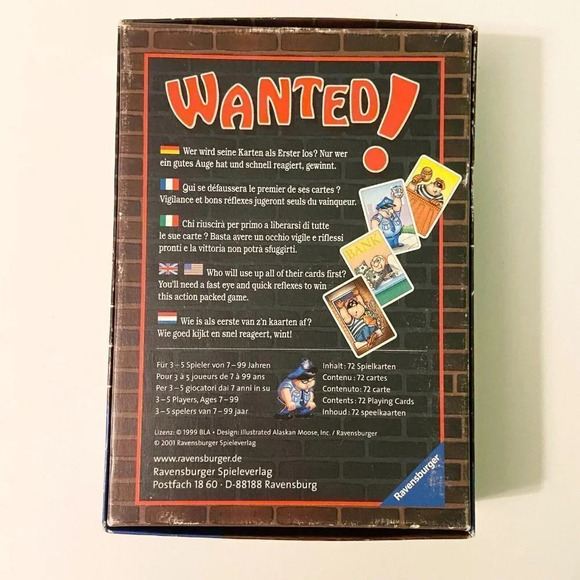 2001  Wanted Card Game Ravensburger Complete - Picture 2 of 10